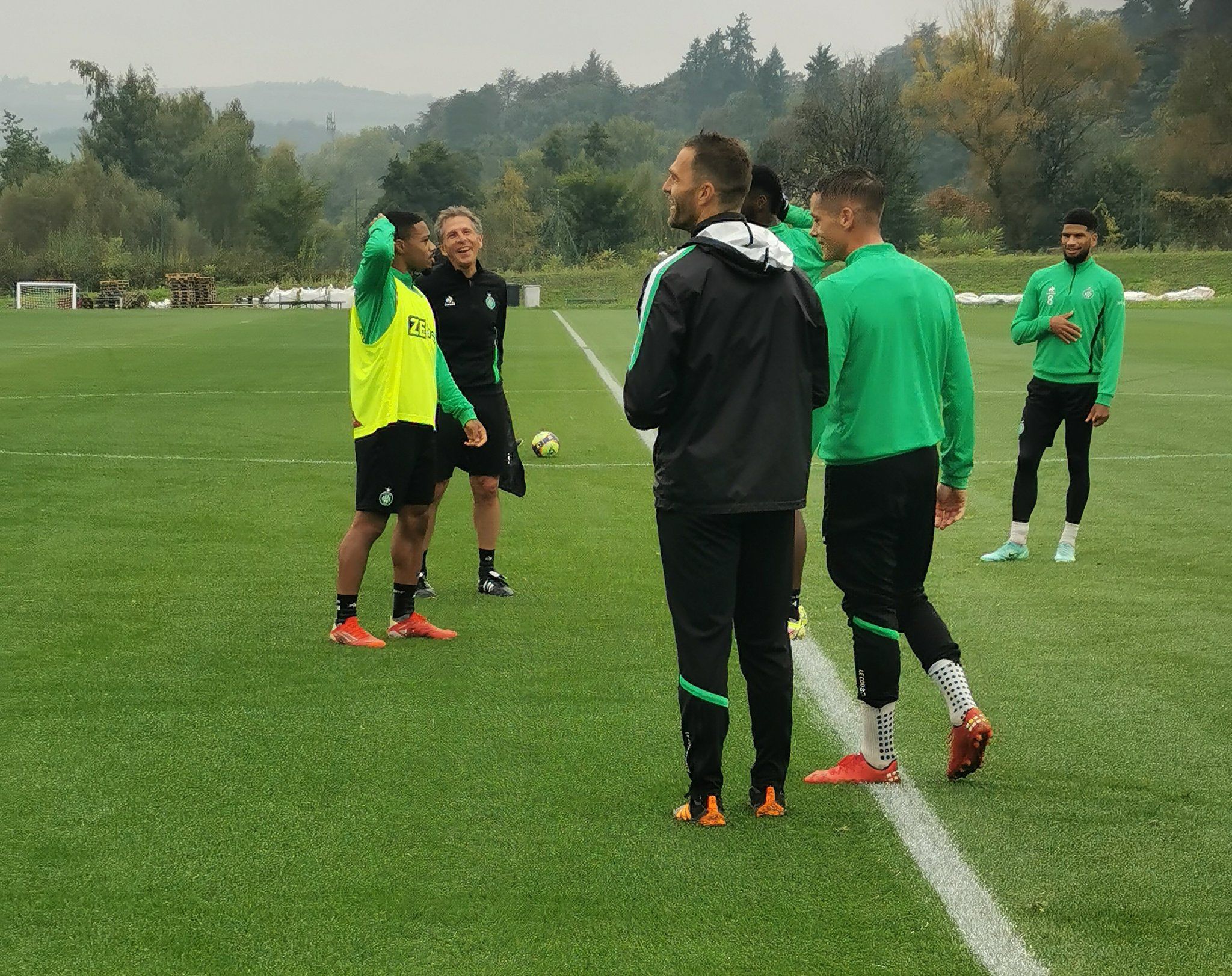 Entrainement des pros : des sourires et de la bonne humeur !