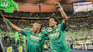 joie de Brandao et de Pierre Emerick Aubameyang (St Etienne)