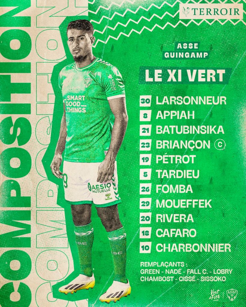 🚨 ASSE - GUINGAMP : Laurent Batlles annonce son 11 de départ