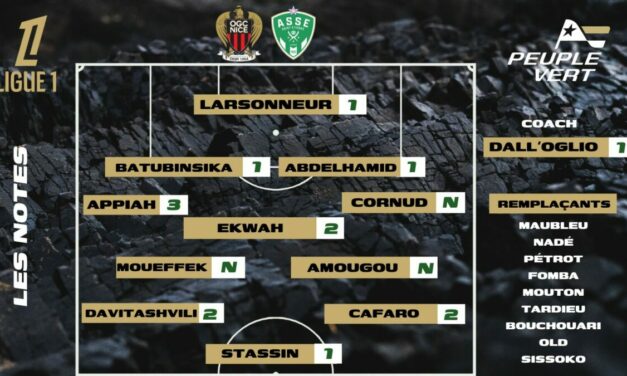 Nice - ASSE : Les notes de la rédac' après le cauchemar niçois !