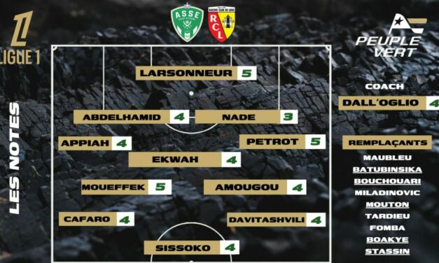 ASSE : Les notes du match contre Lens
