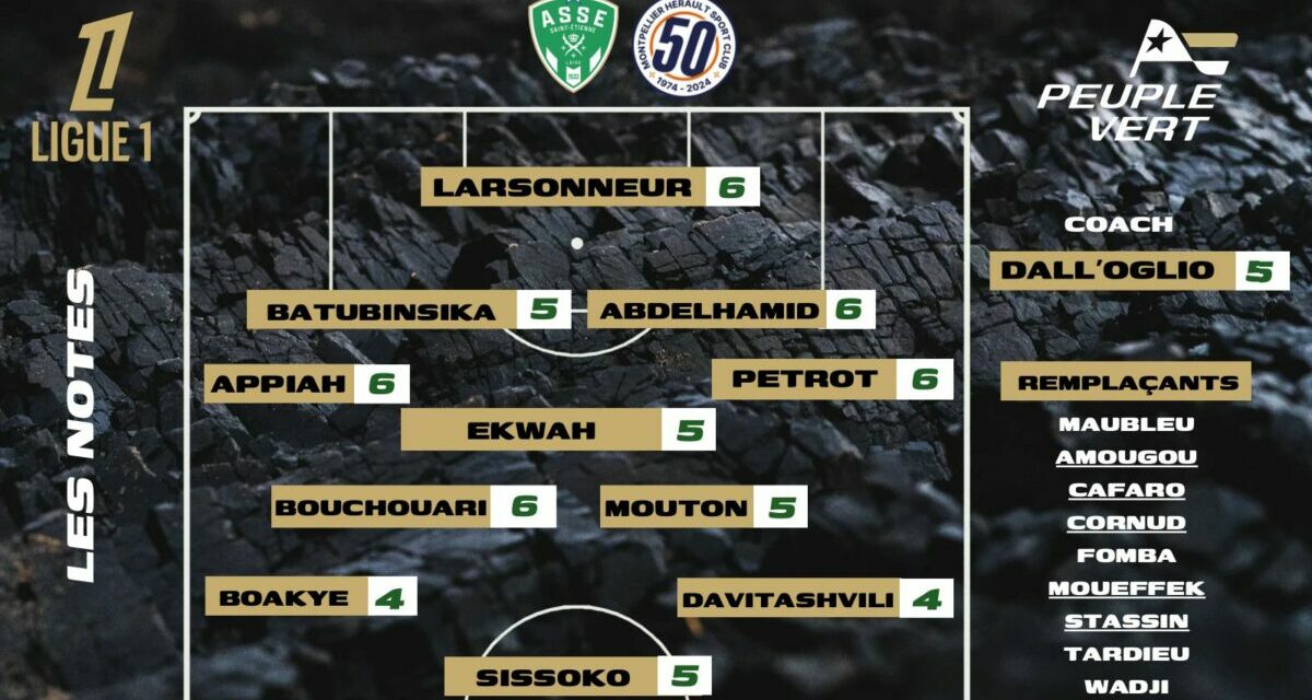 ASSE-MHSC : Les notes de la rédac' et l'homme du match !