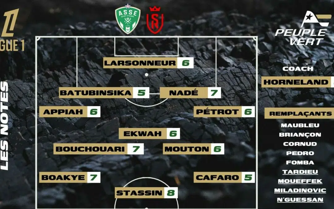 ASSE-Reims : Les notes de la rédac' et l'homme du match !