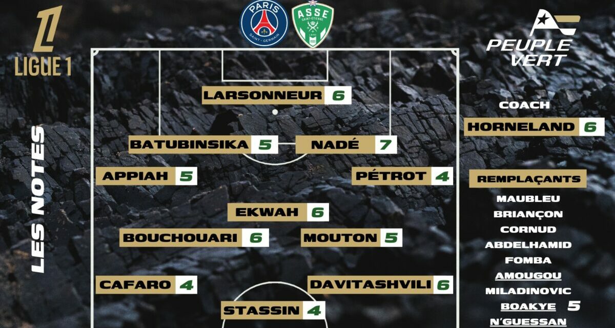 PSG-ASSE : Les notes de la rédac' et l'homme du match !