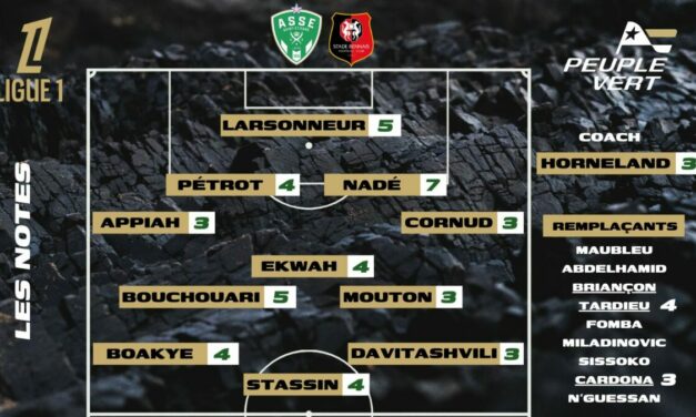 ASSE-Rennes : Les notes de la rédac' et l'homme du match !