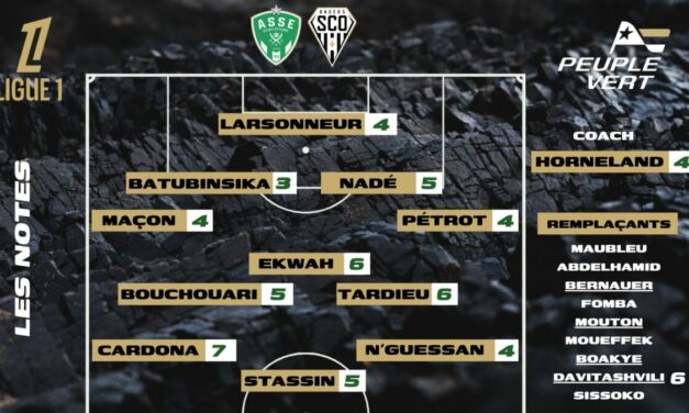 ASSE-Angers : Les notes de la rédac' et l'homme du match !
