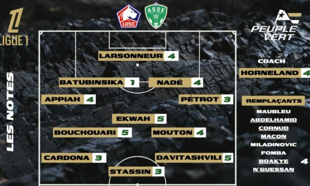Lille-ASSE : Les notes de la rédac' et l'homme du match !