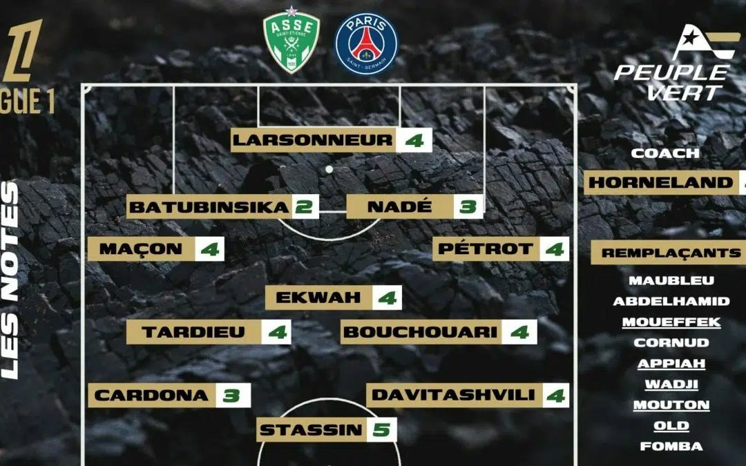ASSE-PSG : Les notes de la rédac' et l'homme du match !