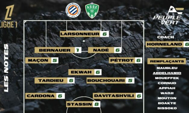 Montpellier-ASSE : Les notes de la rédac' et l'homme du match !