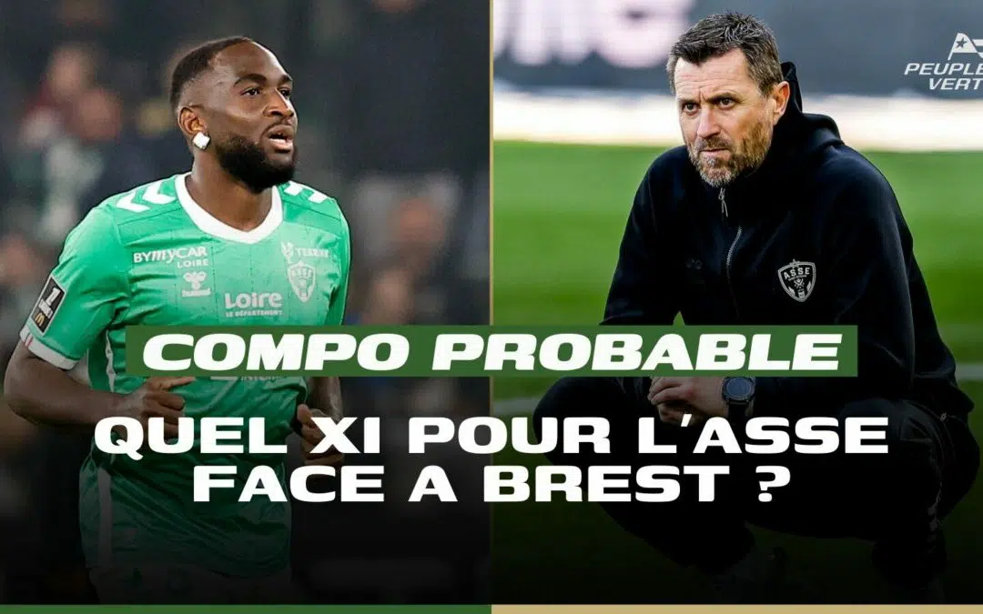 ASSE : La compo probable contre Brest avec 3 changements