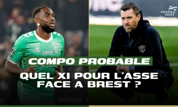 ASSE : La compo probable contre Brest avec 3 changements