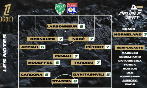 ASSE-Lyon : Les notes de la rédac' et l'homme du match !