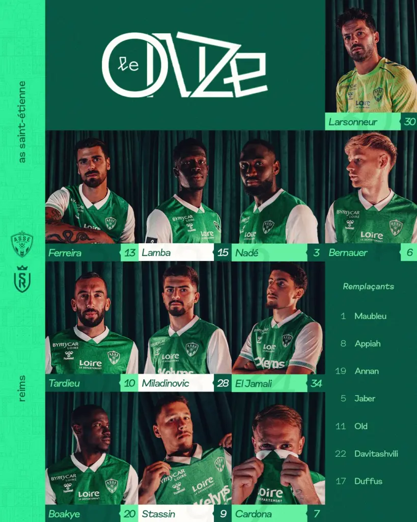 ASSE : La Compo des Verts sans Jaber !