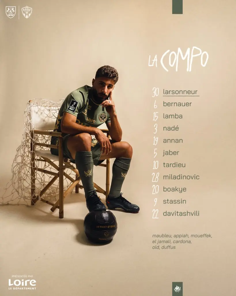 Ligue 2 : La compo de l’ASSE à Amiens !