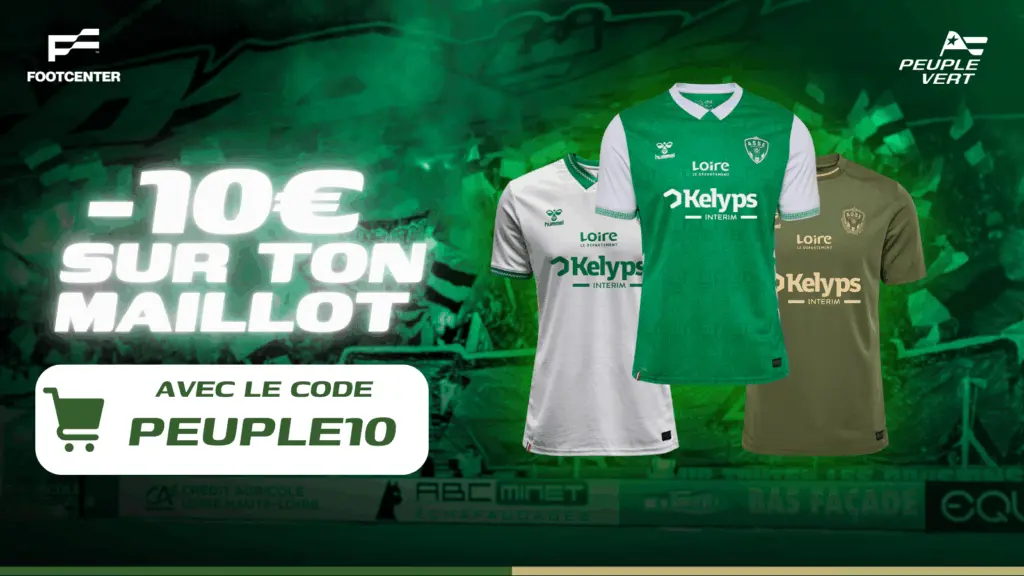 Maillot ASSE 2025/26 : 10€ de réduction grâce à Peuple Vert !