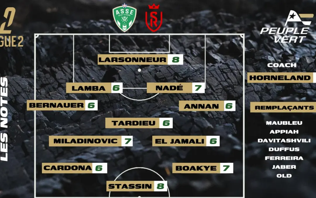 ASSE - Reims : Les notes de la rédac' et l'homme du match !