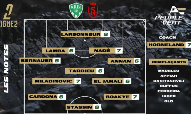 ASSE - Reims : Les notes de la r&eacute;dac' et l'homme du match !