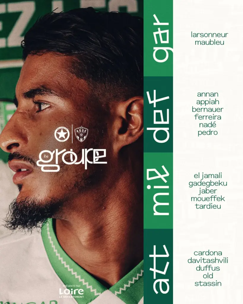 ASSE : Le groupe des Verts pour défier le Red Star !