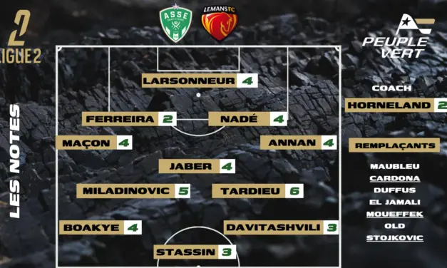 ASSE - Le Mans : Les notes de la r&eacute;dac' et l'homme du match !