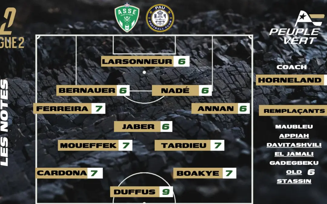 ASSE - Pau : Les notes de la rédac' et l'homme du match !