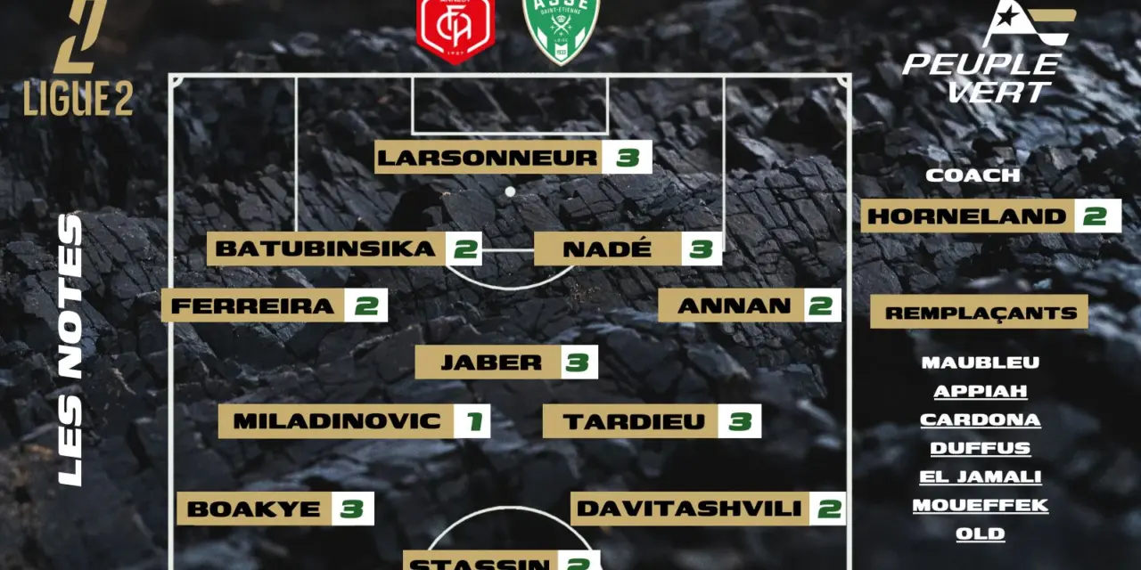 Annecy - ASSE : Les notes de la rédac' et l'homme du match !
