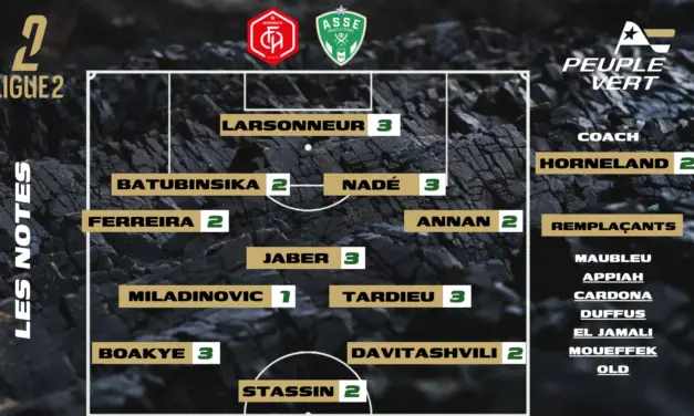 Annecy - ASSE : Les notes de la r&eacute;dac' et l'homme du match !