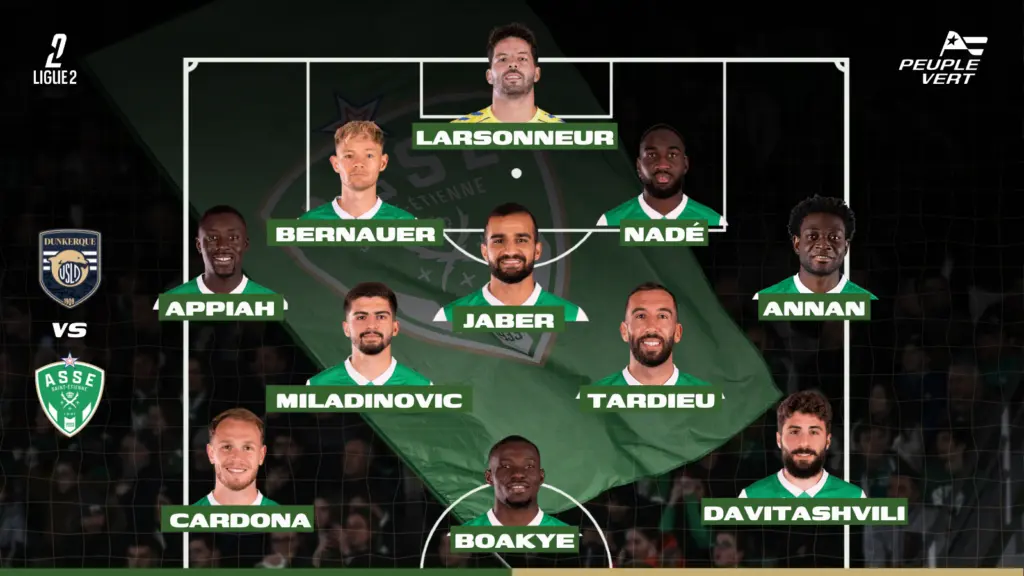 ASSE : La compo probable contre Dunkerque