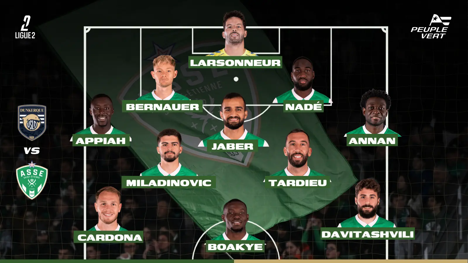 ASSE compo probable dunkerque