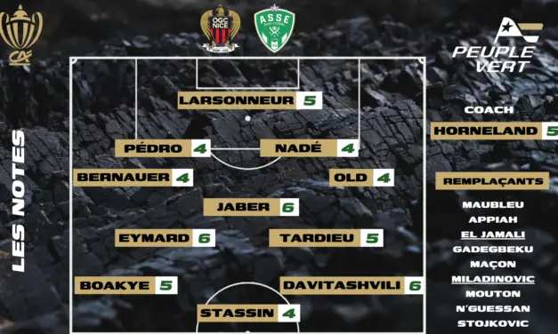Nice-ASSE : Les notes de la r&eacute;dac' et l'homme du match !