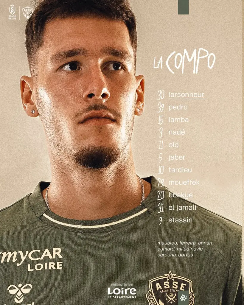 ASSE : La Compo des Verts face à Reims