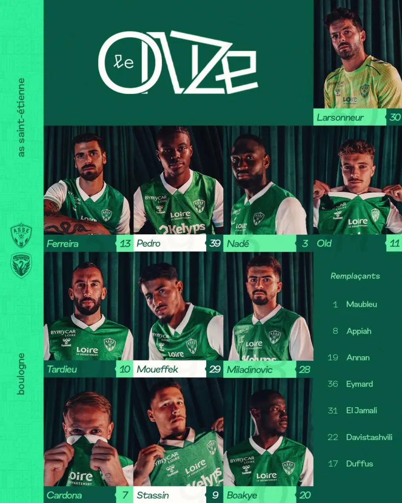 ASSE : La Compo des Verts avec plusieurs surprises !