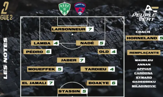 ASSE-Clermont : Les notes de la r&eacute;dac' et l'homme du match !
