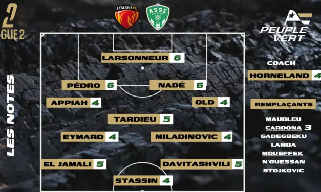 Le Mans-ASSE : Les notes de la r&eacute;dac' et l'homme du match !