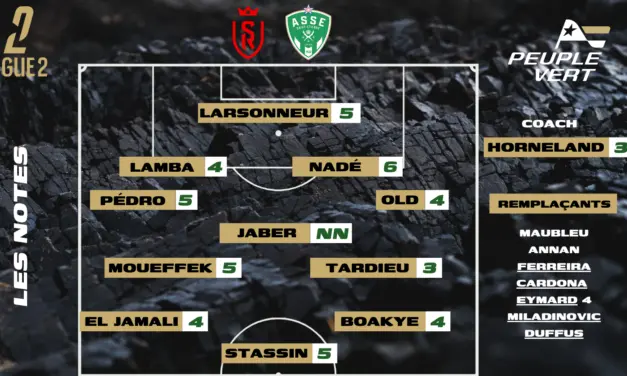 Reims-ASSE : Les notes de la r&eacute;dac' et l'homme du match !