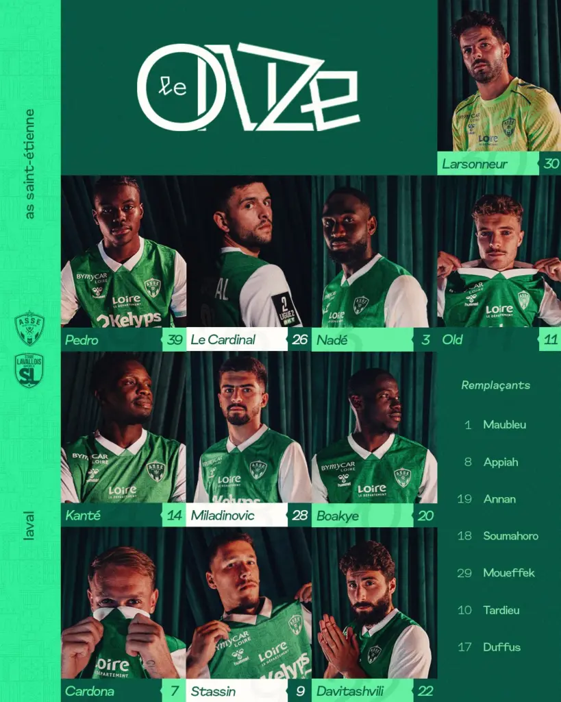 ASSE : La Compo des Verts face à Laval