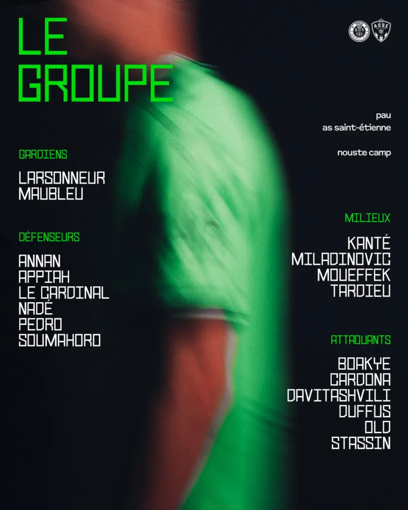 ASSE : Le groupe des Verts pour le déplacement à Pau