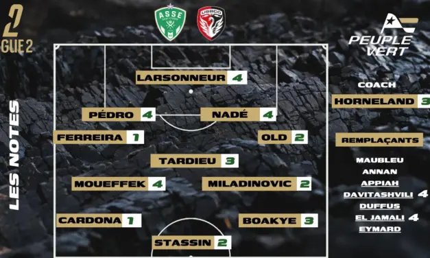 ASSE-Boulogne/Mer : Les notes de la r&eacute;dac' et l'homme du match !