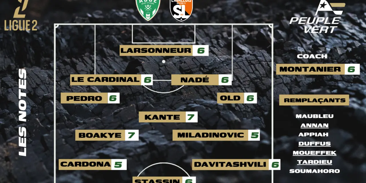 ASSE-Laval : Les notes de la r&eacute;dac' et l'homme du match !