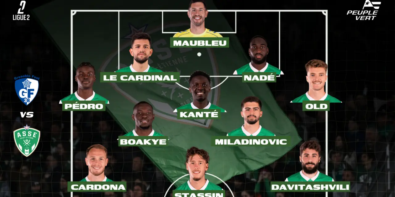 GF38 &ndash; ASSE : Un changement important dans le onze des Verts