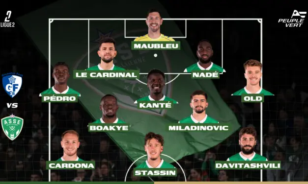 GF38 &ndash; ASSE : Un changement important dans le onze des Verts