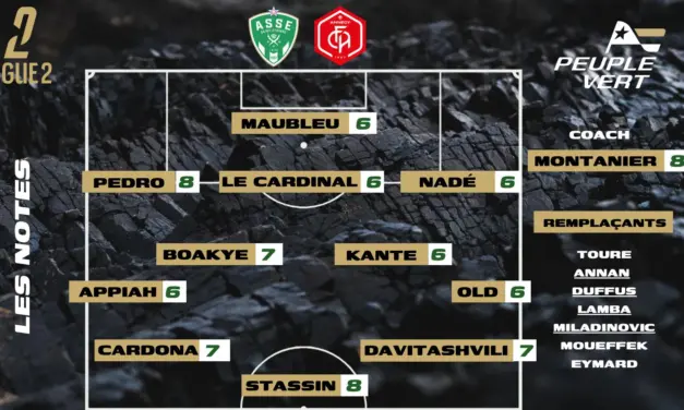 ASSE-Annecy : Les notes de la r&eacute;dac' et l'homme du match !