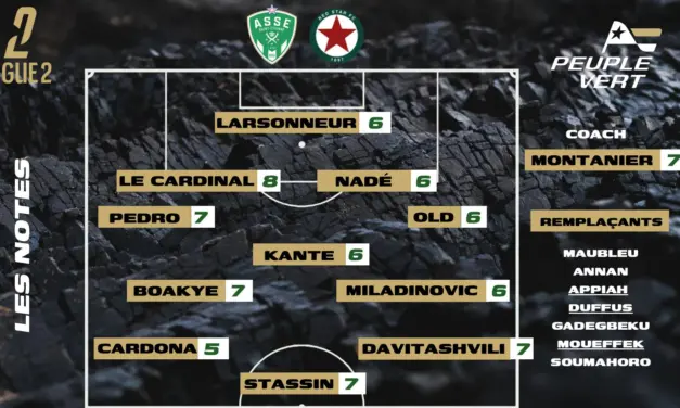 ASSE-Red Star : Les notes de la r&eacute;dac' et l'homme du match !