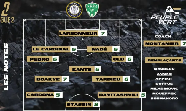 Pau-ASSE : Les notes de la r&eacute;dac' et l'homme du match !