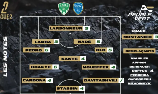 ASSE-Troyes : Les notes de la r&eacute;dac' et l'homme du match !