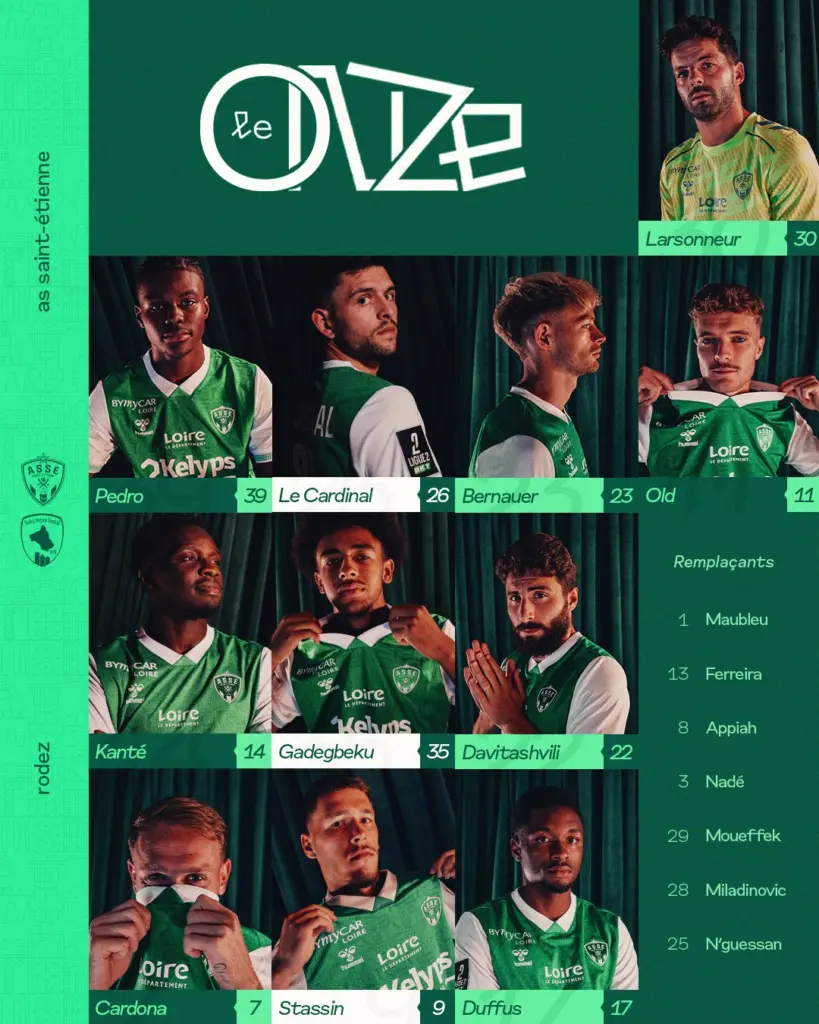 ASSE : La Compo pour le Play-off face à Rodez !