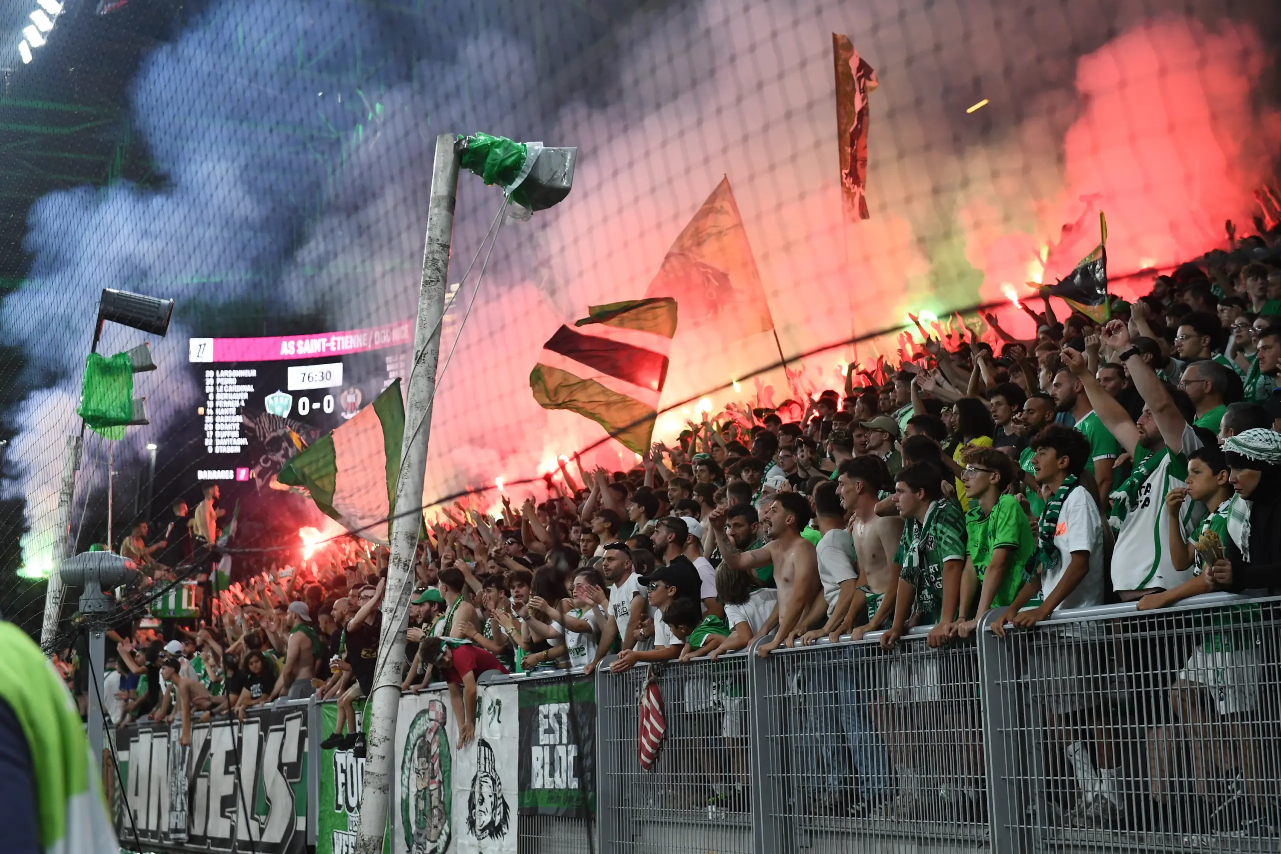 ASSE : Les tops et flops stéphanois contre Nice en barrage aller