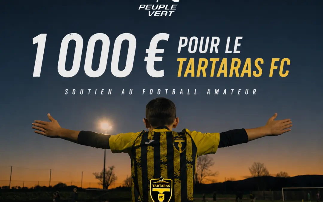 Peuple-Vert soutient le Tartaras FC : 1 000 euros pour le foot amateur de la Loire