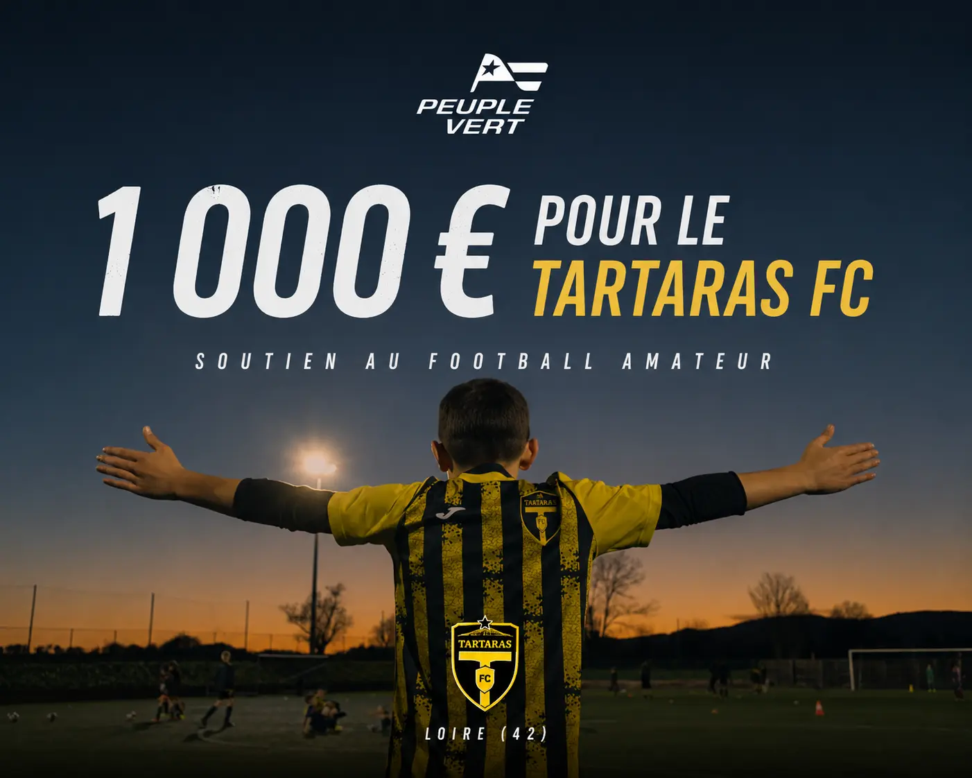 Peuple-Vert soutient le Tartaras FC : 1 000 euros pour le foot amateur de la Loire