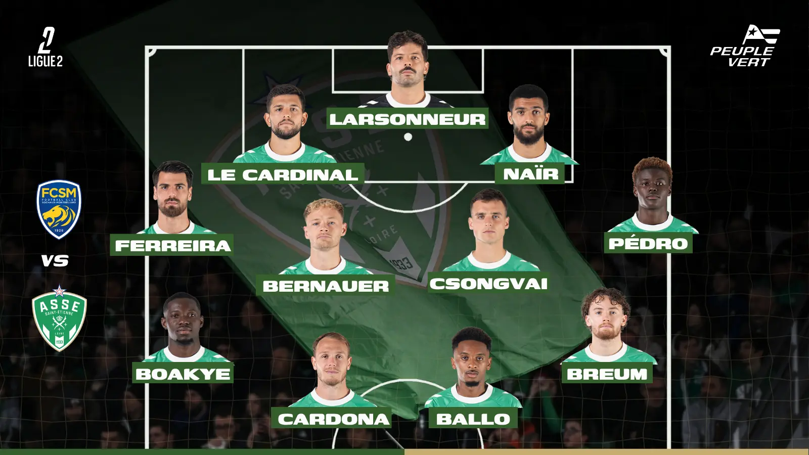 Compo probable Sochaux ASSE
