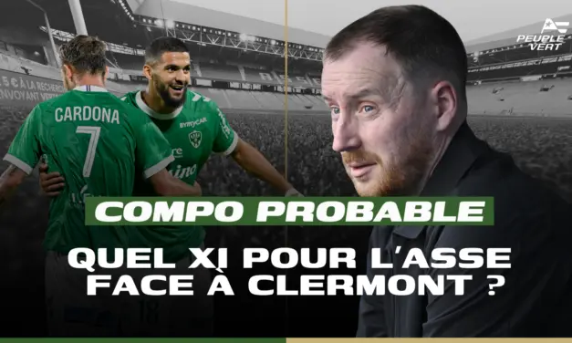 ASSE : la compo st&eacute;phanoise pour affronter Clermont